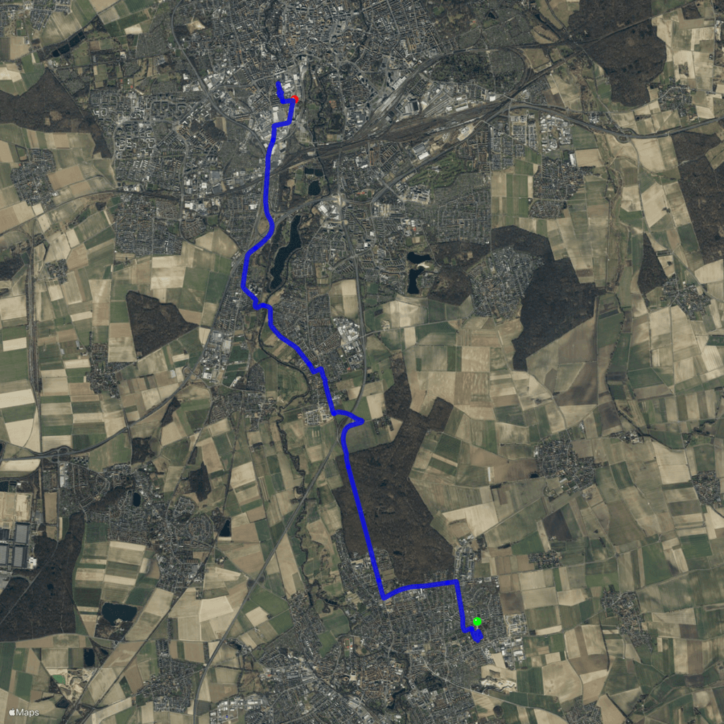 Il GPS del mio Apple Watch Ultra ha mostrato una visualizzazione allargata di 14 km