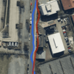 The Apple Watch Watch Ultra is Red and the Apple iPhone 11 is the Blue Lines