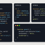 Modern code editor workspace for web development