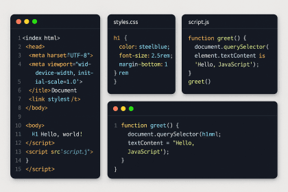 Modern code editor workspace for web development