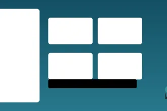 Graphic illustration of a web hosting control panel dashboard showing UI navigation menu and statistics cards, representing user-friendly VPS management interfaces like cPanel and Plesk
