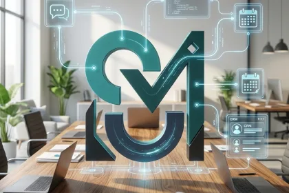 Sistema de automatización de flujos de trabajo mediante IA que conecta CRM, herramientas de comunicación y operaciones empresariales.